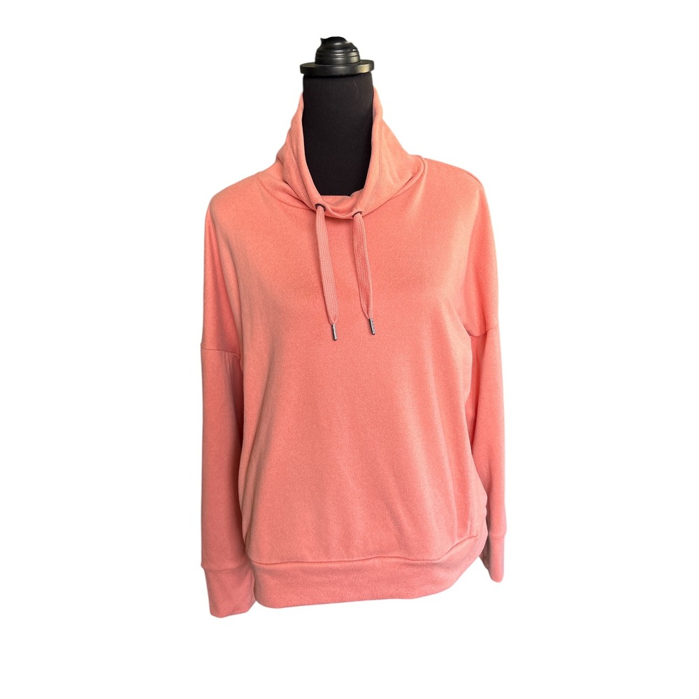 Kyodan Outdoor Light Orange Cowl Neck Athletic Pullover, Size Medium, Loungewear